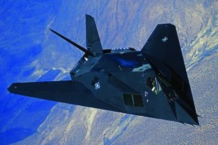 The F-117A is unique in the way the shape changes depending on the angle you look at it. That is a product of all of the various angles and facets by design, which also help diffuse radar signals in addition to the array of the other stealthy internal features. (Photo by Ted Carlson/fotodynamics.com)